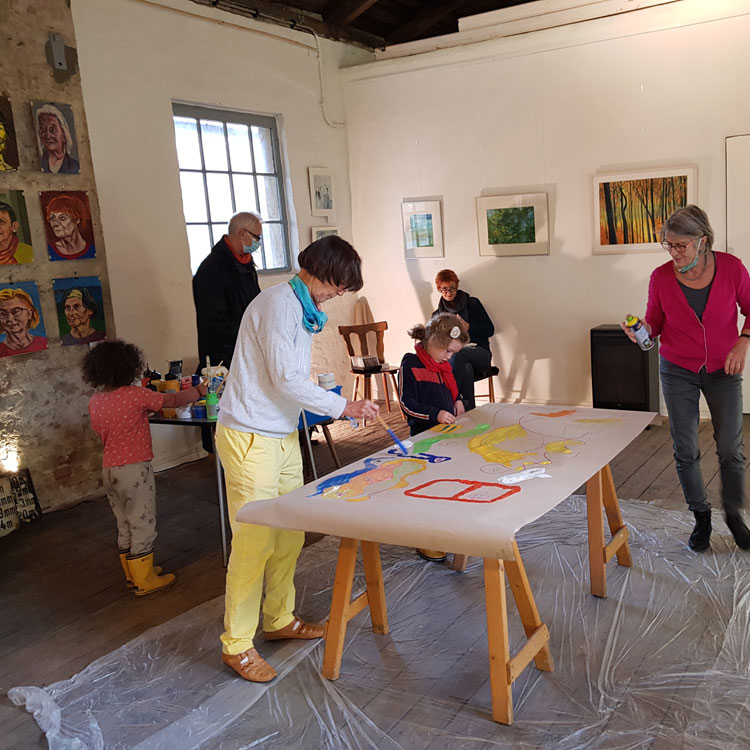 Malaktion am Tag der Offenen Ateliers 2020